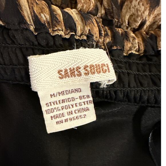 Sans Souci Leopard Print Strapless Maxi Dress Size M Boho Animal Print EUC - Picture 8 of 8